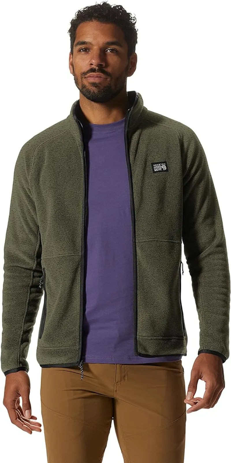 Polartec Double Brushed Full Zip Jacket - Green Heather-1