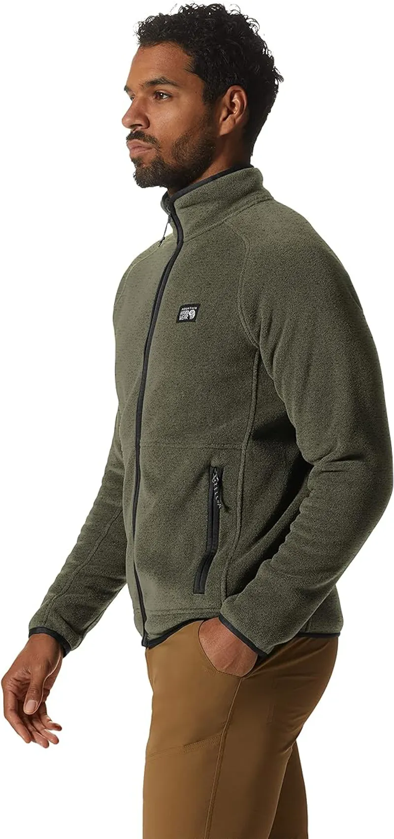 Polartec Double Brushed Full Zip Jacket - Green Heather-3