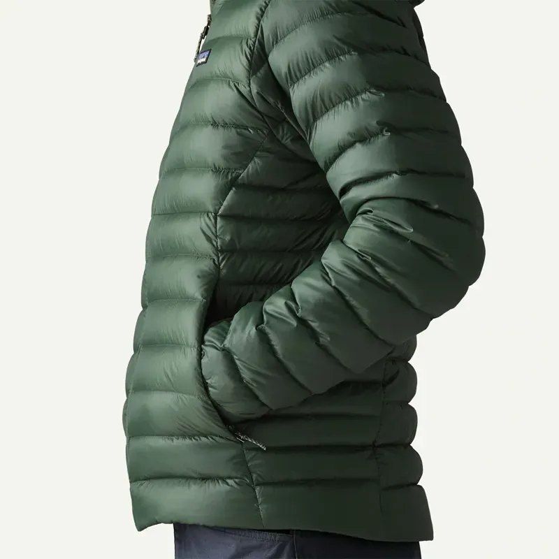 Patagonia Down Sweater Hoody in Treeline Green-4