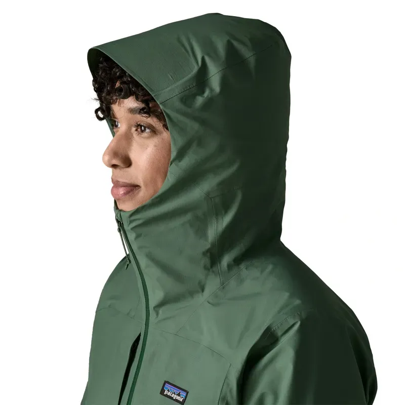 Patagonia Insulated Boulder Fork Women's Rain Jacket in Capy Green-5