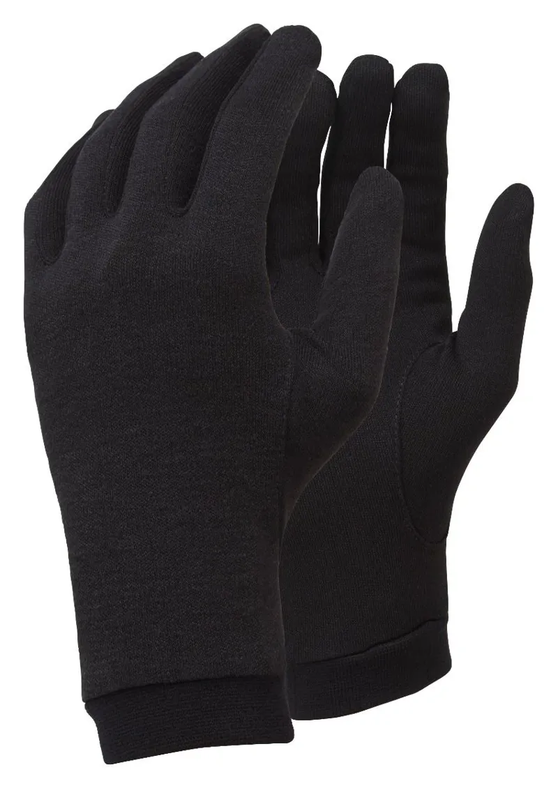 Silk Liner Glove in Black