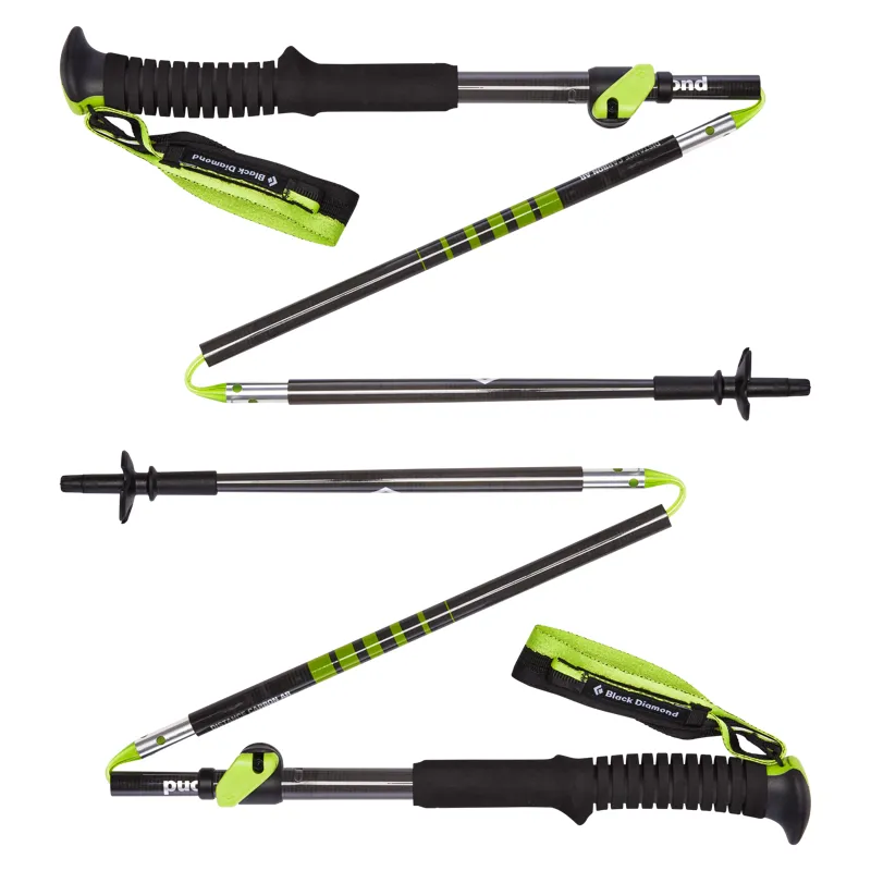Black Diamond Distance Carbon FLZ-AR Trekking Poles in Wasabi