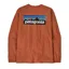 Patagonia P-6 Logo Long Sleeve Responsibili-Tee in Redtail Rust