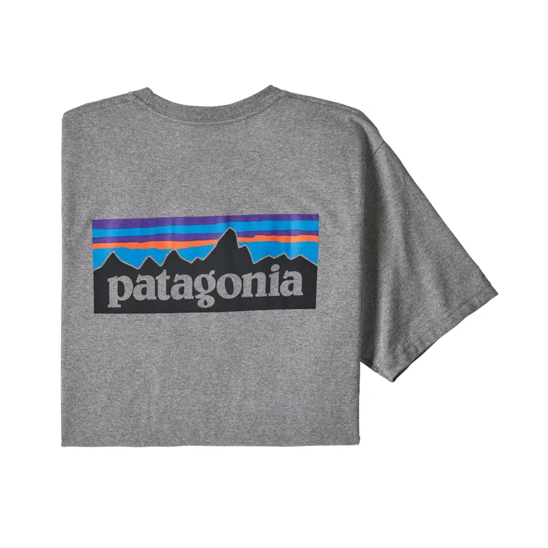 Patagonia P-6 Logo Responsibili-Tee in Gravel Heather