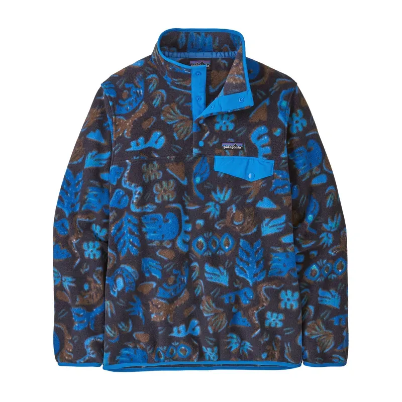 Patagonia Womens' Lightweight Synchilla Snap-T Pullover in Across Oceans: Pitch Blue