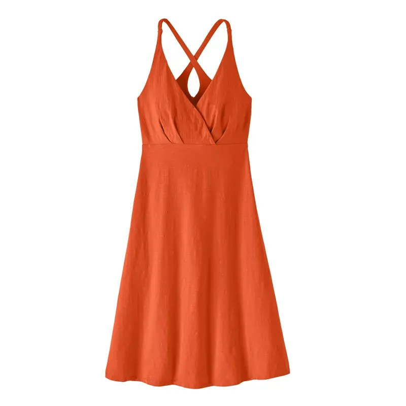 Patagonia Women's Amber Dawn Dress in Coal Orange