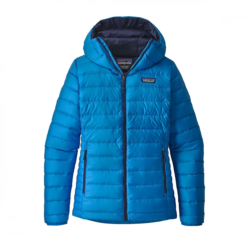 patagonia women's down sweater hoody lapiz blue