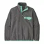 Patagonia Lightweight Synchilla Snap-T Pullover in Nickel w/Early Teal