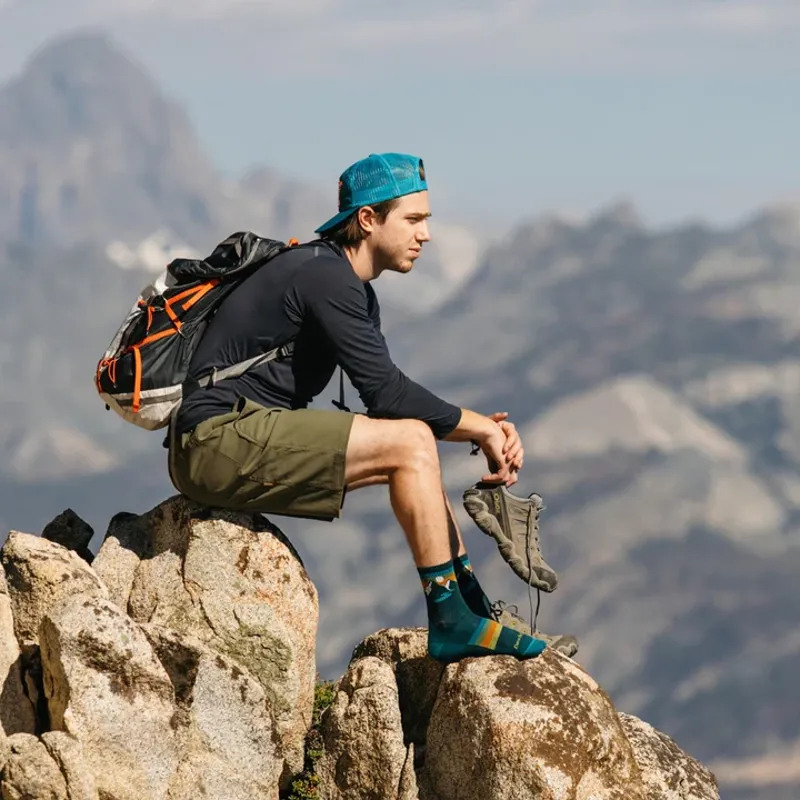 MEN'S SUNSET RIDGE MICRO CREW LIGHTWEIGHT WITH CUSHION - Bottle Green-5