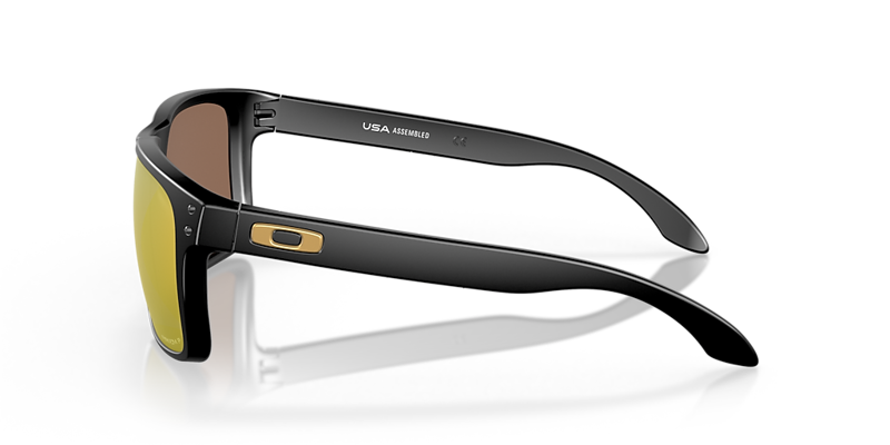 Holbrook XL Prizm Matte Black frame with Prizm 24K Gold polarized lenses-5