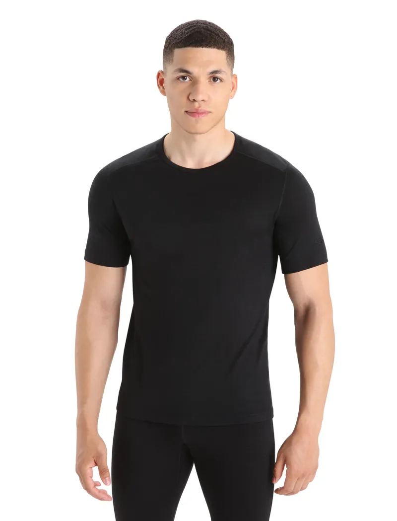 Men's Merino 200 Oasis Short Sleeve Crewe Thermal Top in Black