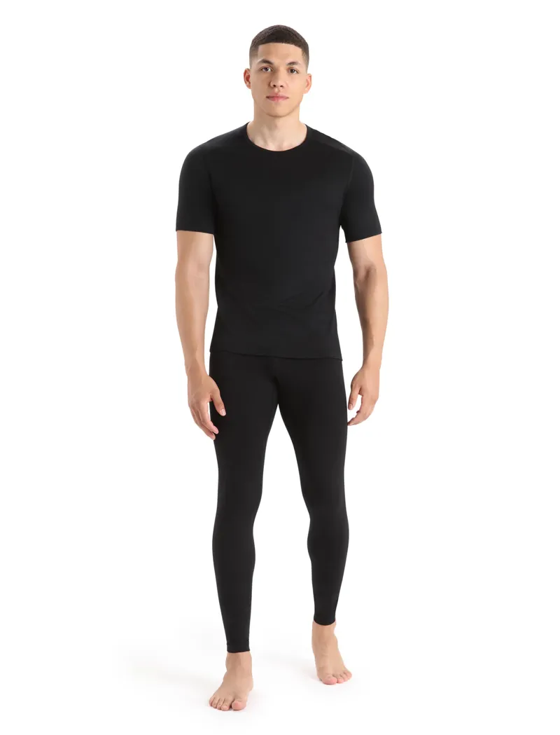 Men's Merino 200 Oasis Short Sleeve Crewe Thermal Top in Black-3