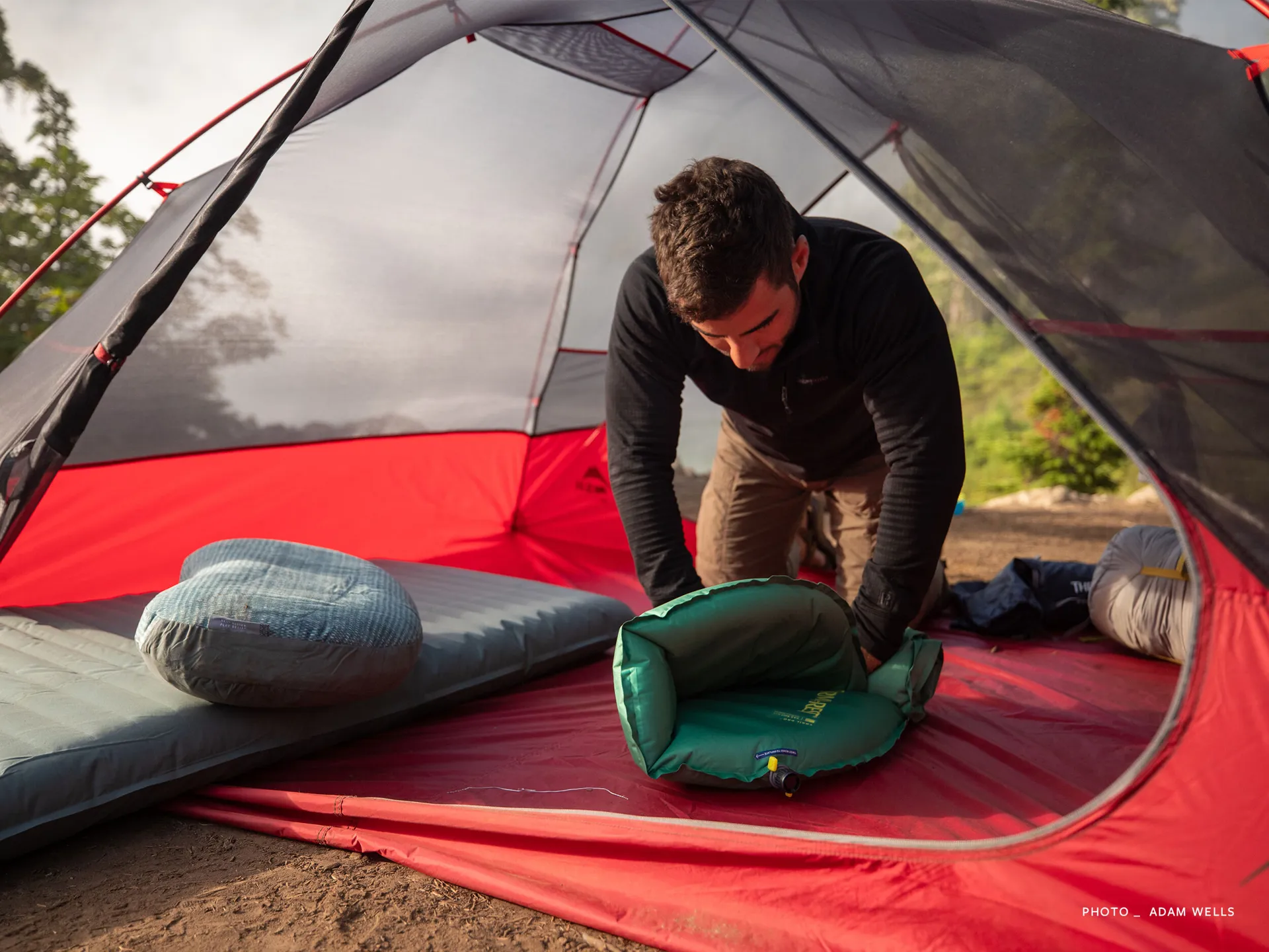 Therm A Rest Trail Pro Regular Wide Sleeping Pad in Pine