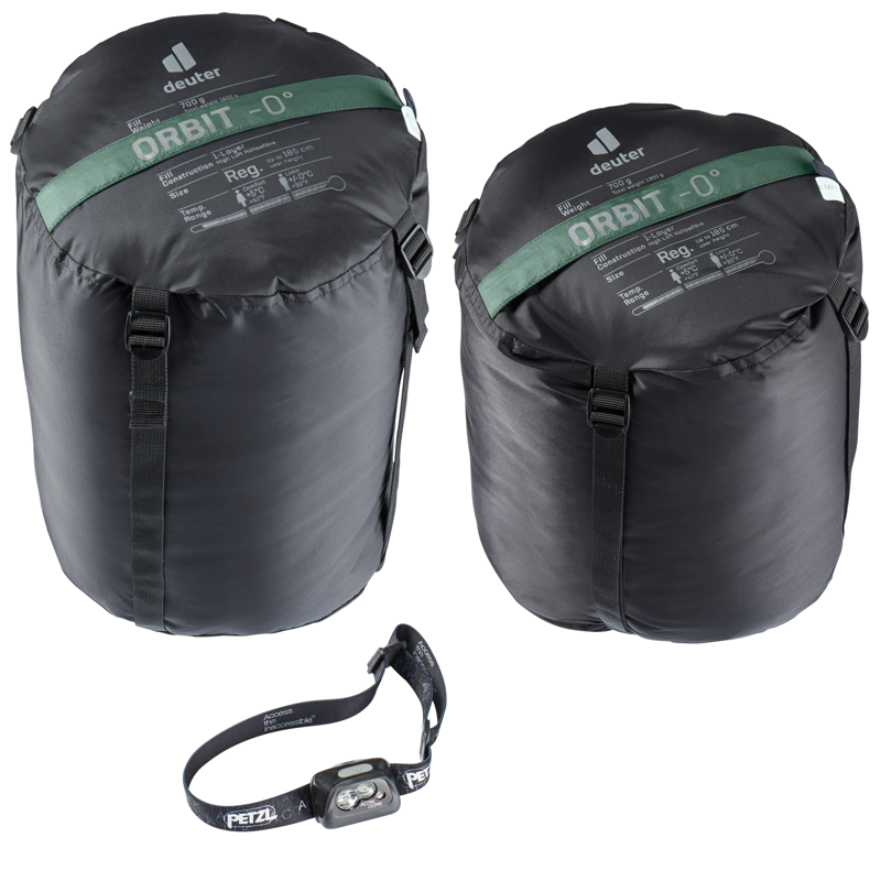 Deuter Orbit 0C Long Sleeping Bag in Ivy Ink-2