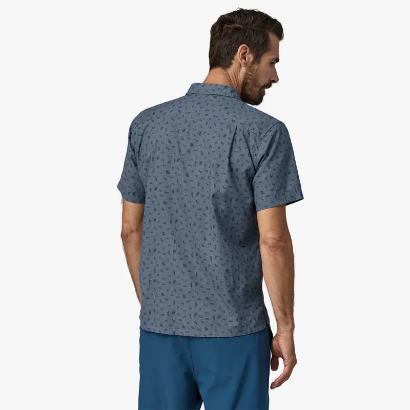 M's Back Step Shirt Tiny Islands Utility Blue-3