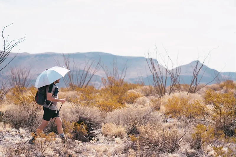 Lightrek Hiking Umbrella in Chrome-3