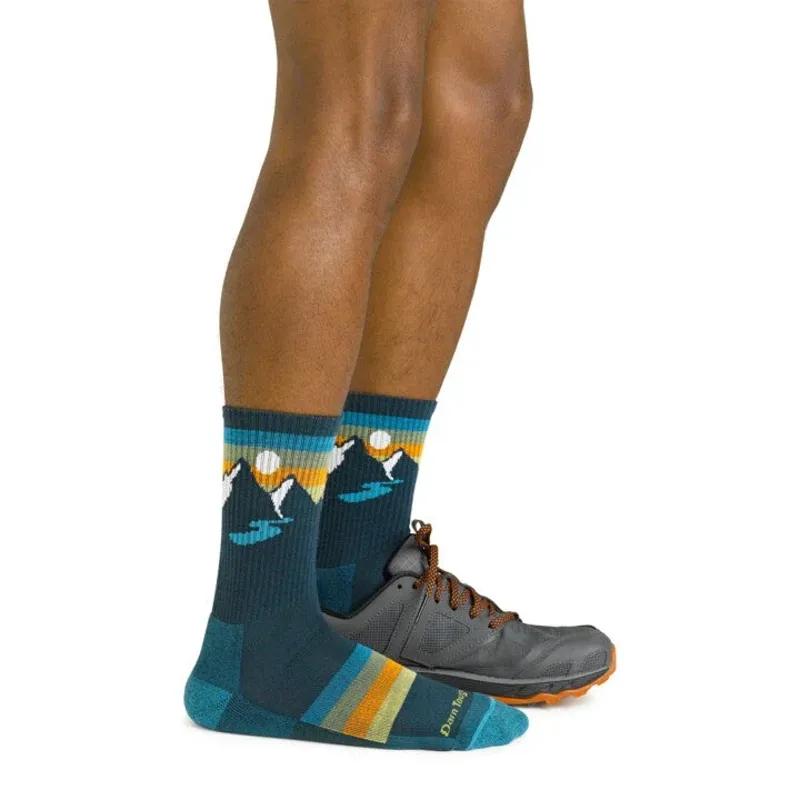 MEN'S SUNSET RIDGE MICRO CREW LIGHTWEIGHT WITH CUSHION - Bottle Green-1