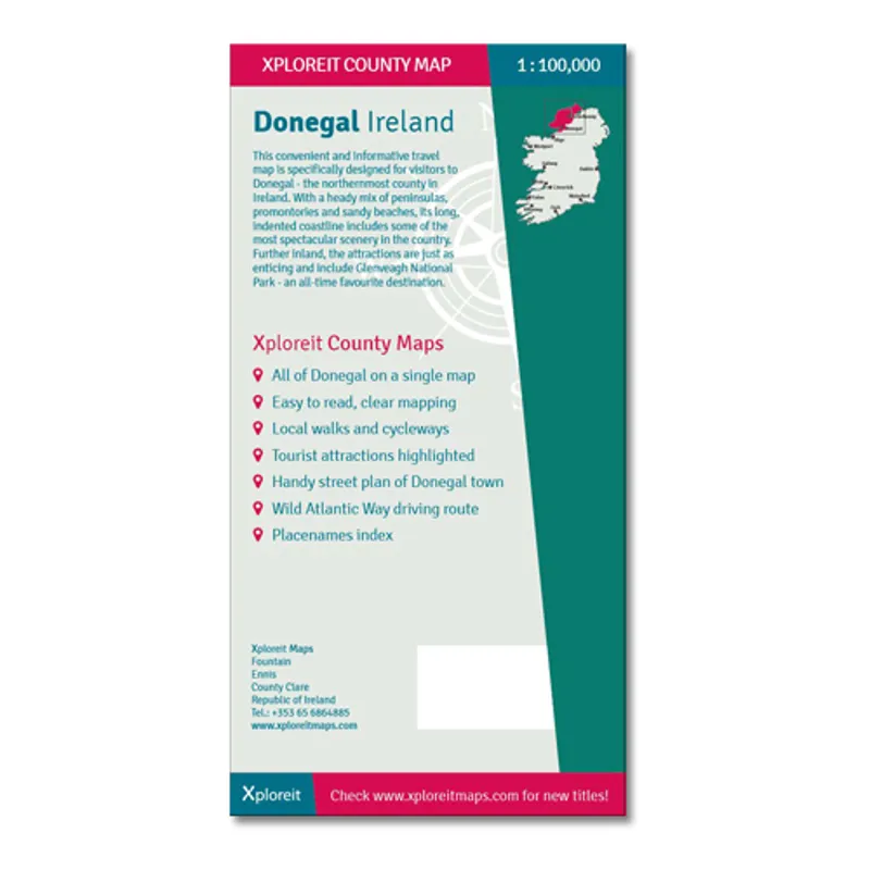 Donegal Ireland  Xploreit County Map-2
