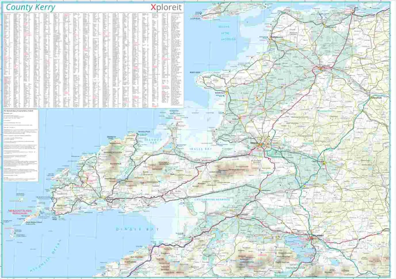 County Map of Kerry 3rd Edition 2024-4