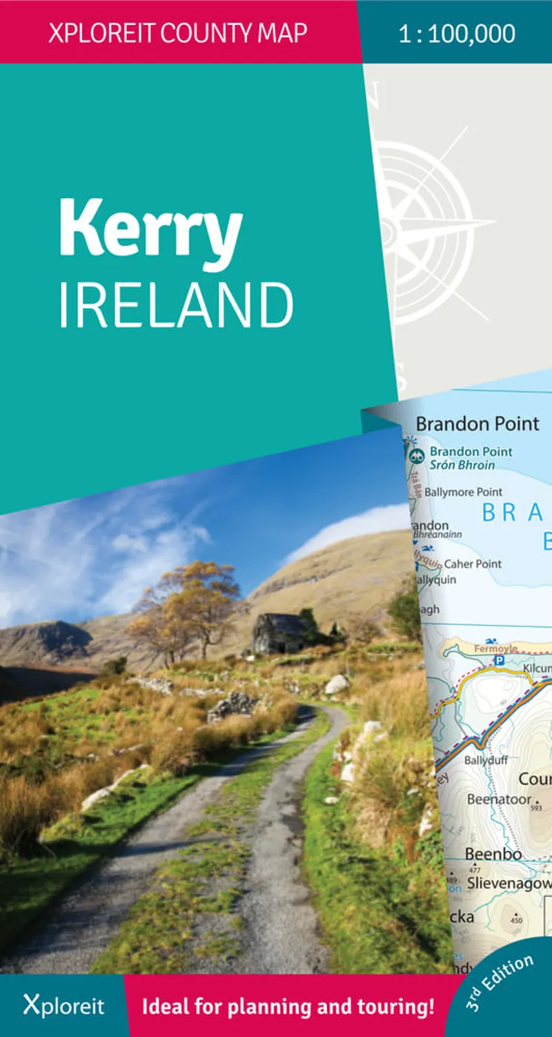 County Map of Kerry 3rd Edition 2024