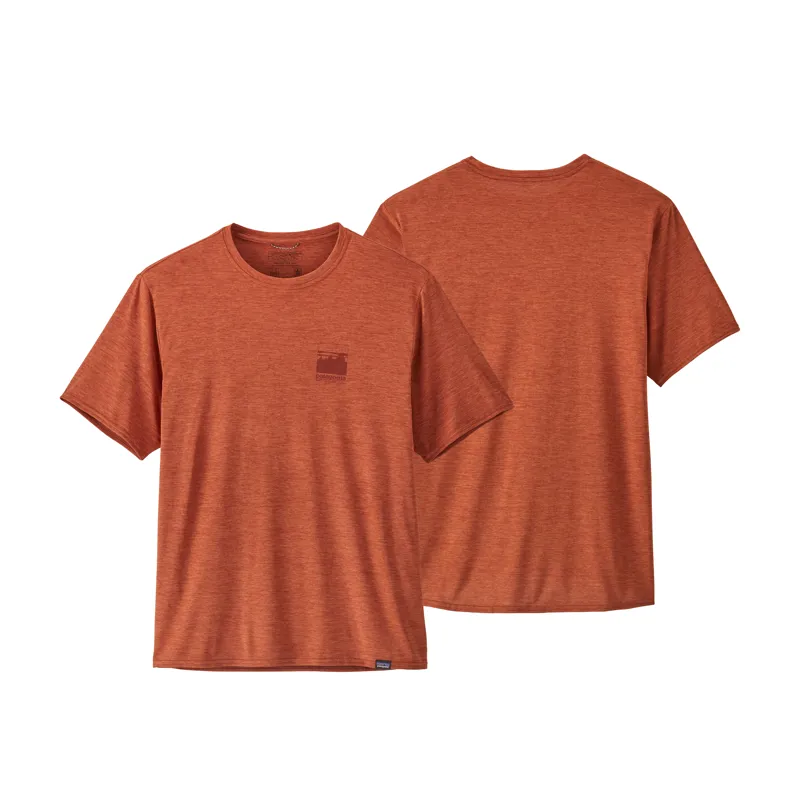 Patagonia Cool Daily Graphic Shirt in Alpine Icon: Sandhill Rust X-Dye