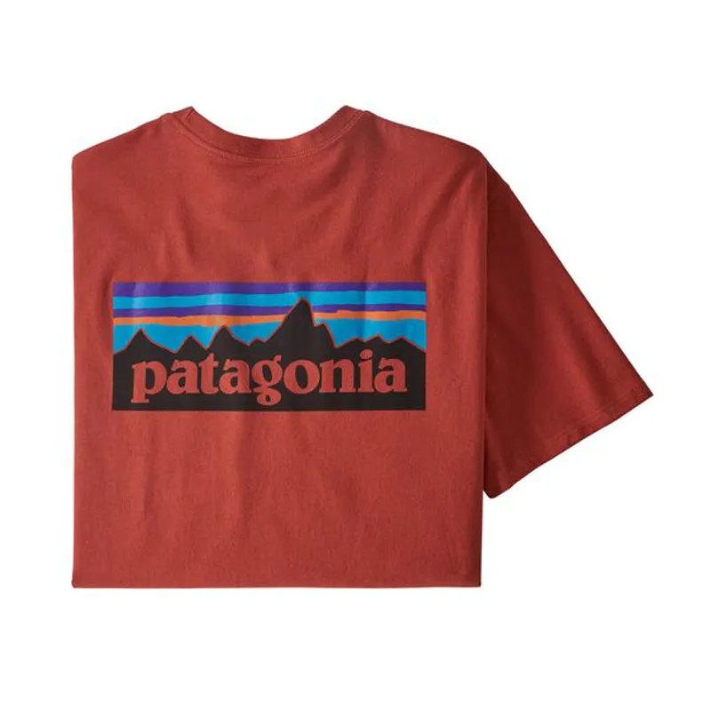 Patagonia P-6 Logo Responsibili-Tee in Hot Ember