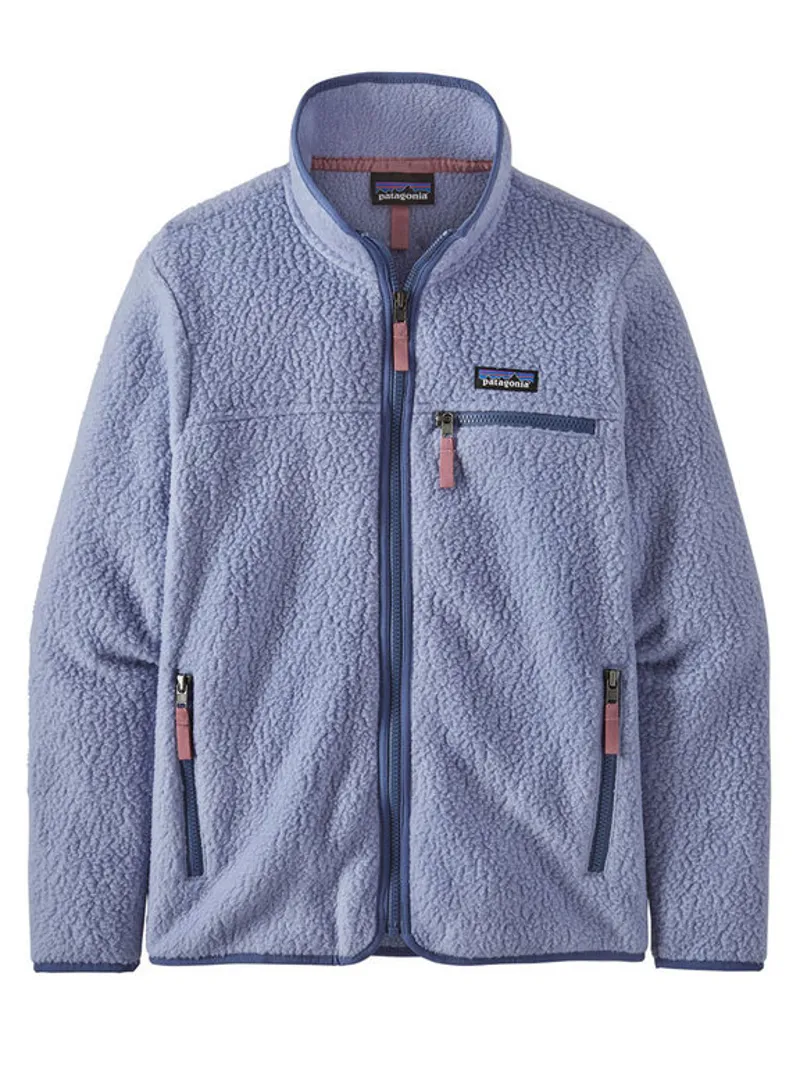 W s Retro Pile Jkt Light Current Blue