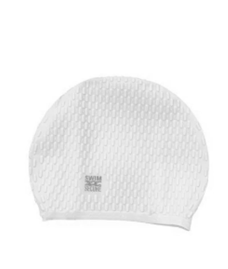 Bubble Swim Hat in White