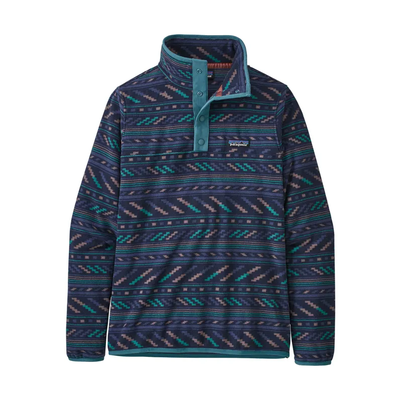 Patagonia Micro D Snap T Womens Pullover in Bergy Bits New Navy