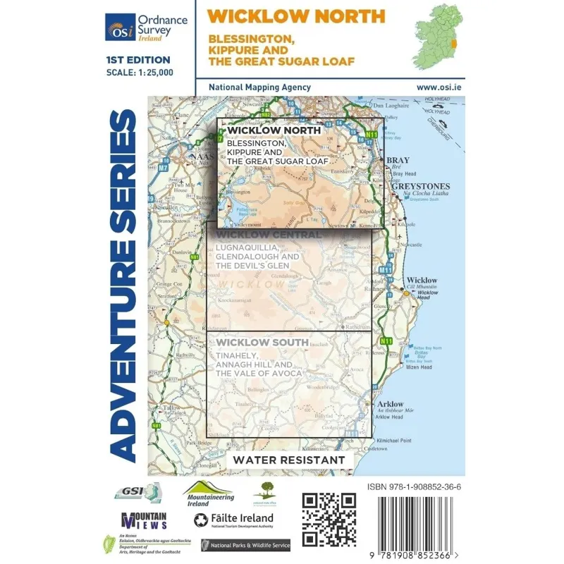 Wicklow North OSI Adventure Series 1:250000-1
