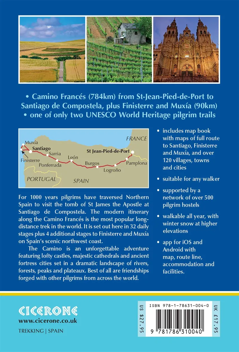 Camino De Santiago - Camino Frances Guide and Map Book-1
