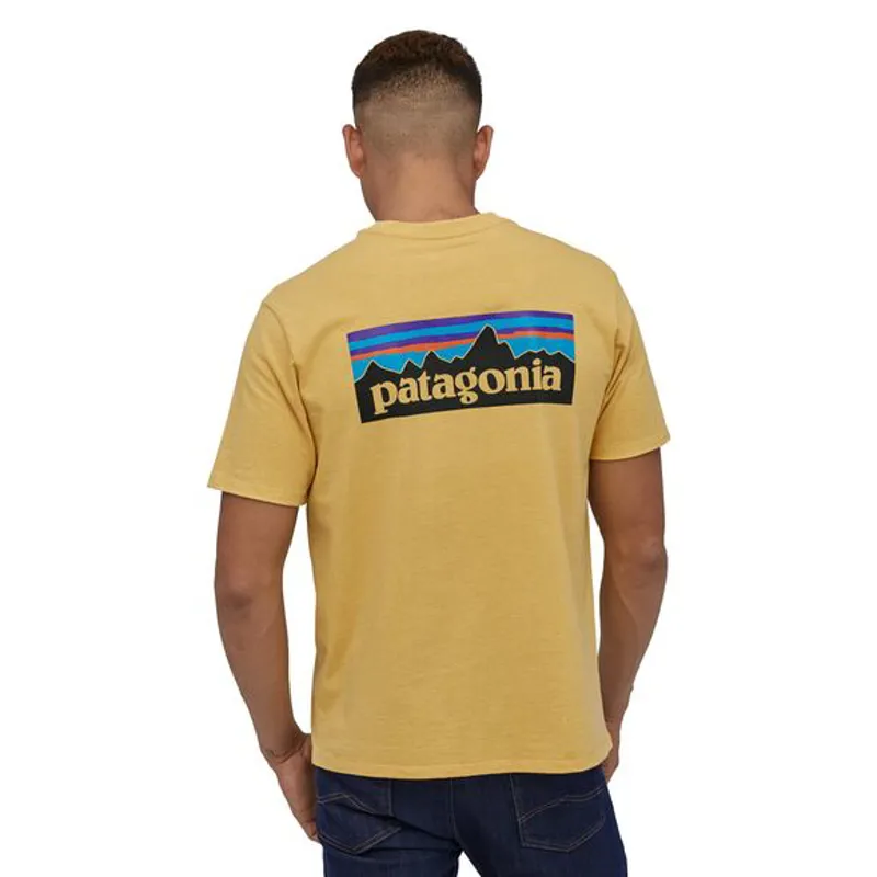 Patagonia P-6 Logo Responsibili-Tee in Surfboard Yellow-2