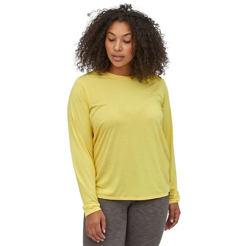 Patagonia Capilene Cool Daily Womens Long Sleeve Shirt in Yellow