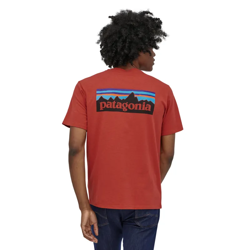Patagonia P-6 Logo Responsibili-Tee in Hot Ember-2