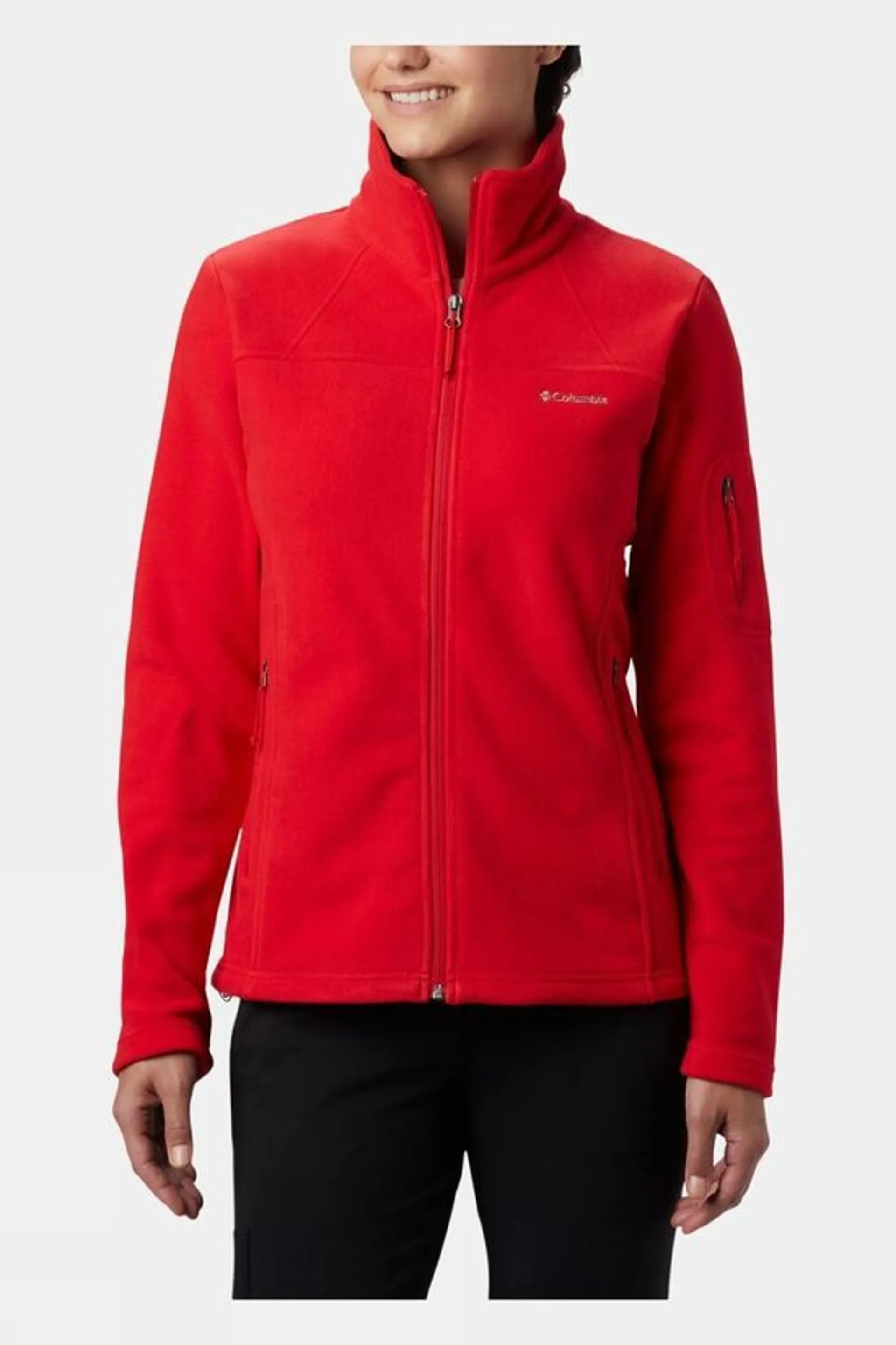 Columbia Fast Trek II Womens Fleece Jacket in Red Lily