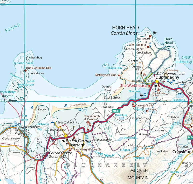 Donegal Ireland  Xploreit County Map-3