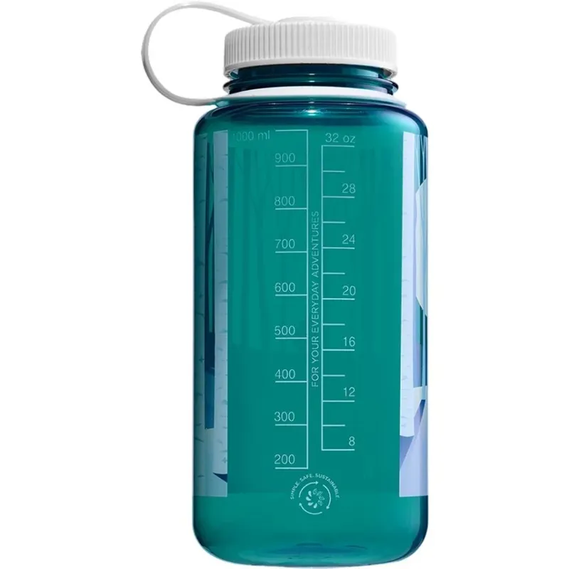 Nalgene Bottle Wide Mouth Sustain 1L Trout w/ Landscape Forest-2