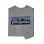 Patagonia P-6 Logo Responsibili-Tee Mens Long Sleeve T-Shirt in Grey