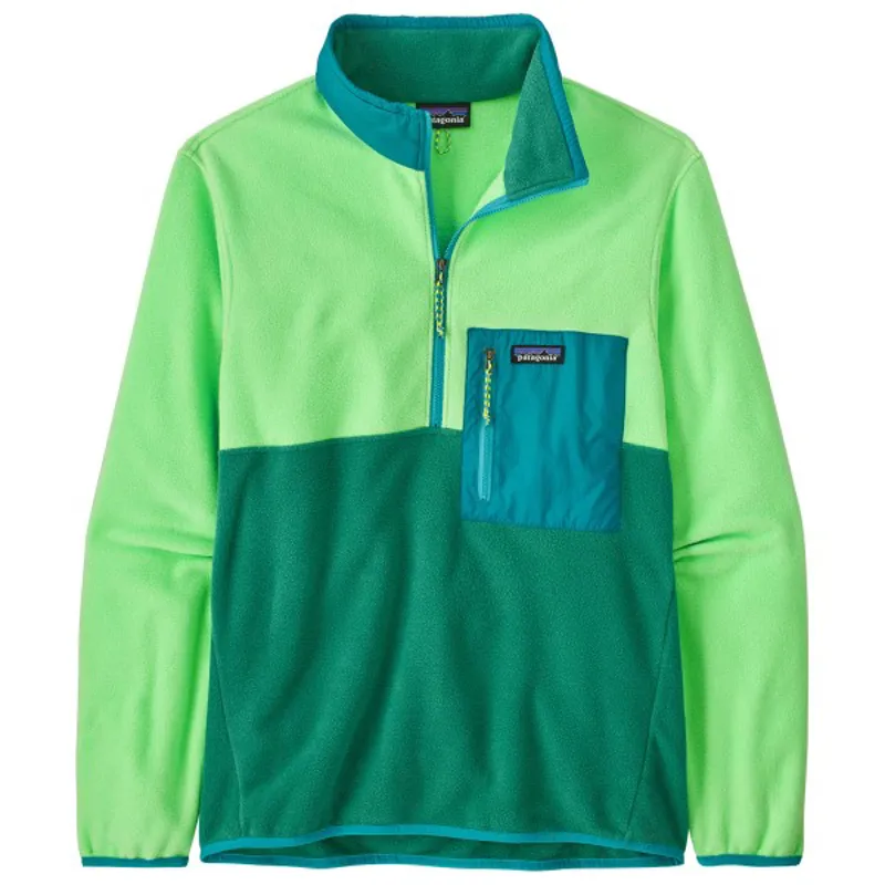 Patagonia Microdini Half Zip Fleece Pullover in Gather Green
