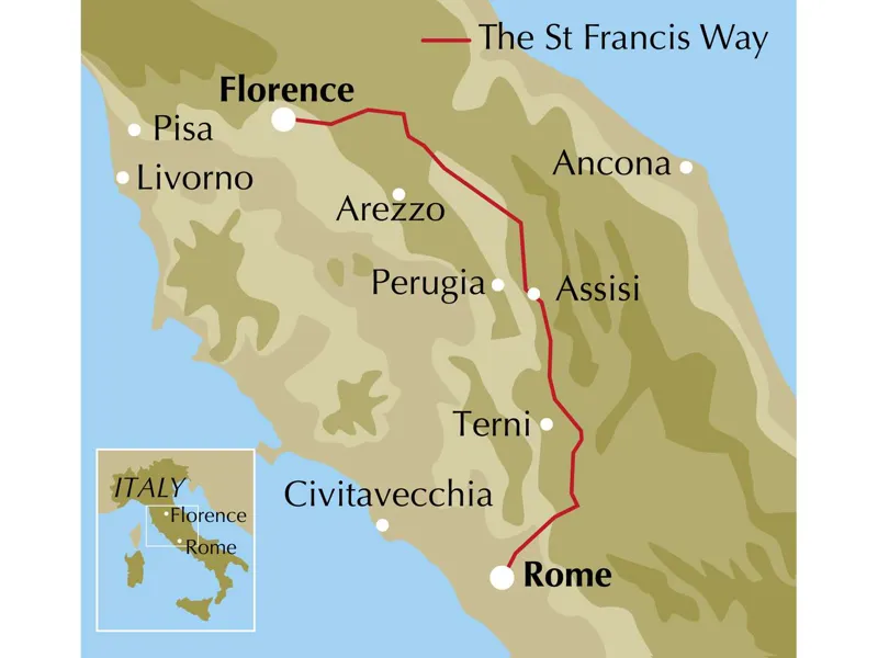 The Way of St Francis Via di Francesco: From Florence to Assisi and Rome-3