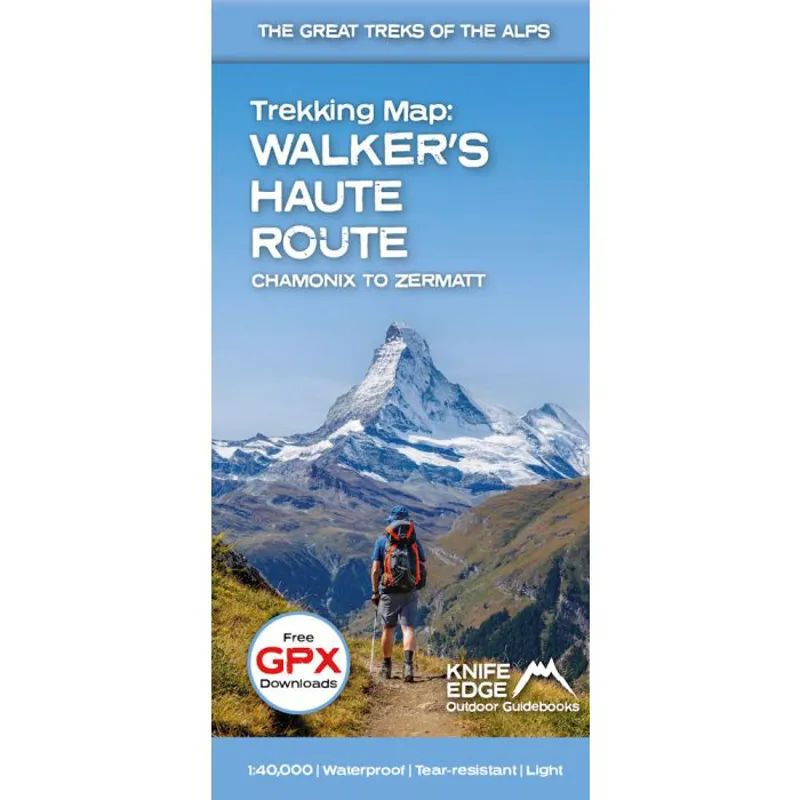 Trekking Map: Walkers Haute Route: Chamonix to Zermatt
