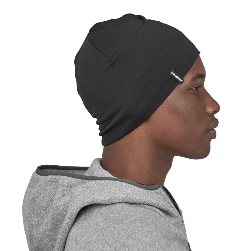 Patagonia Overlook Merino Wool Beanie in Black-3