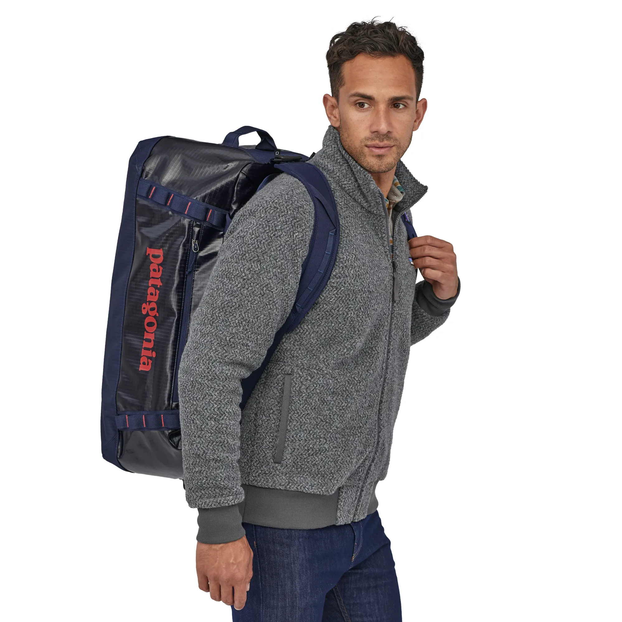 patagonia black hole duffel 55l classic navy Bag-Classic REAL Watersports removable shoulder straps let you carry the Black Hole Duffel like a backpack and can be detached when not in use Patagonia Black Hole Duffel 55L