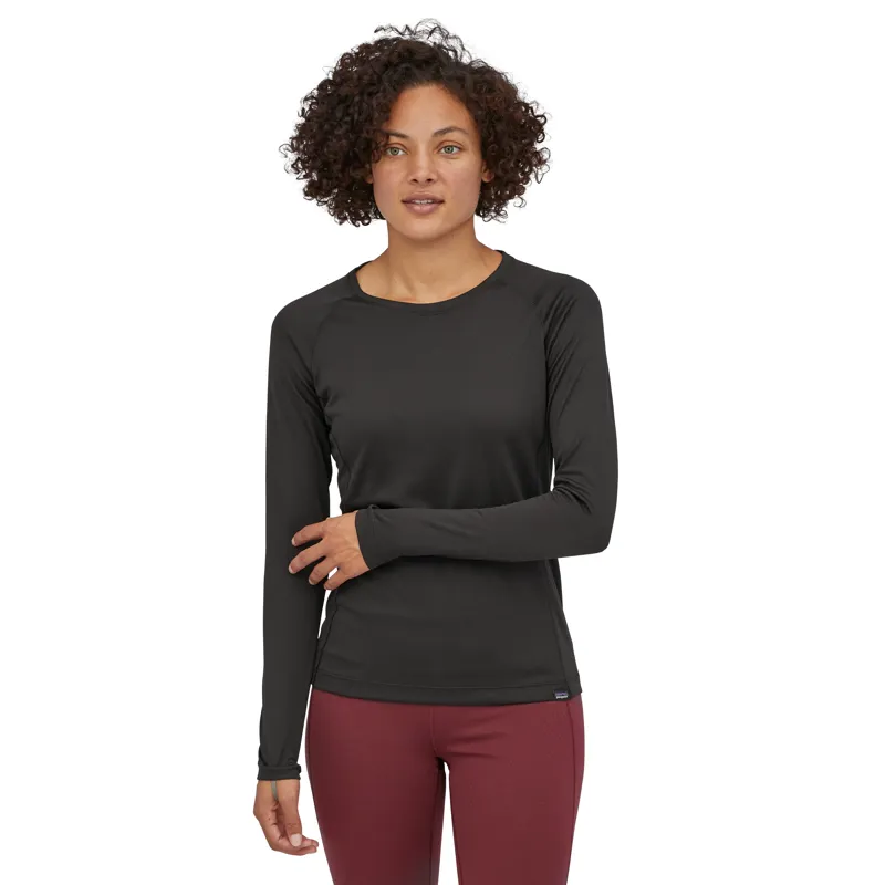 Patagonia Capilene Midweight Womens Crew in Black-1