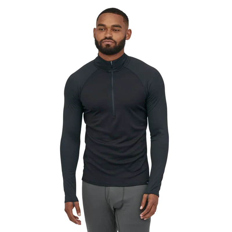 Patagonia Capilene Midweight Zip Neck Baselayer in Black-1