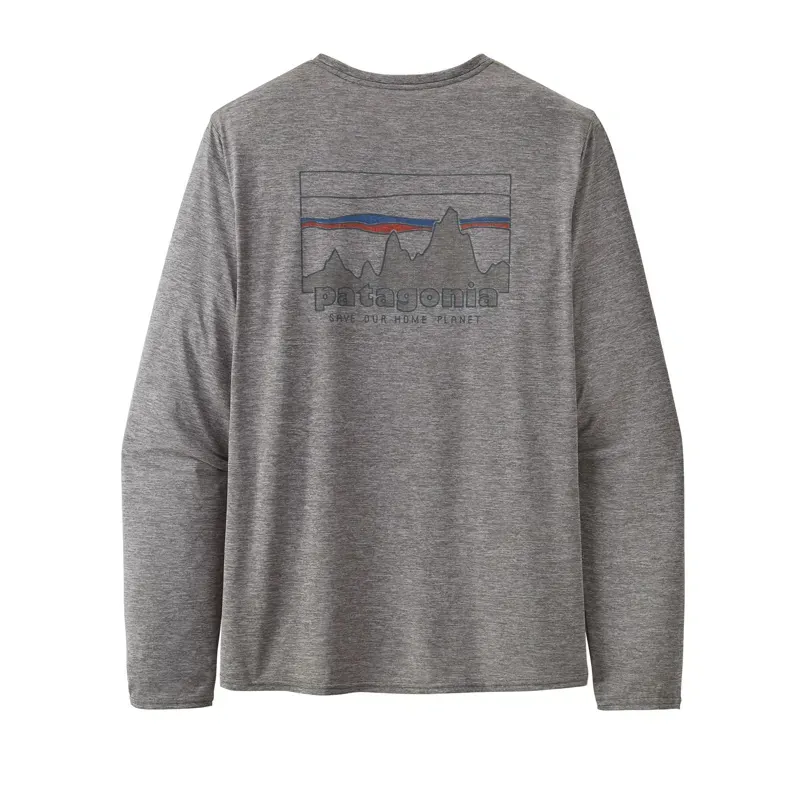 Patagonia Capilene Cool Daily LS Graphic Shirt in '73 Skyline: Feather Grey-1