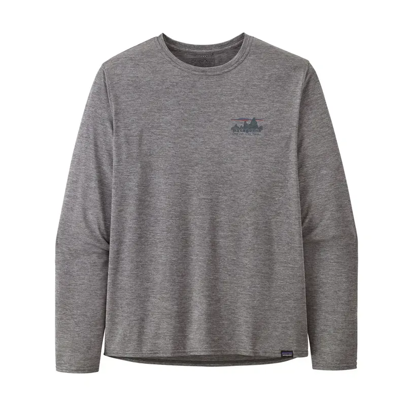 Patagonia Capilene Cool Daily LS Graphic Shirt in '73 Skyline: Feather Grey-2