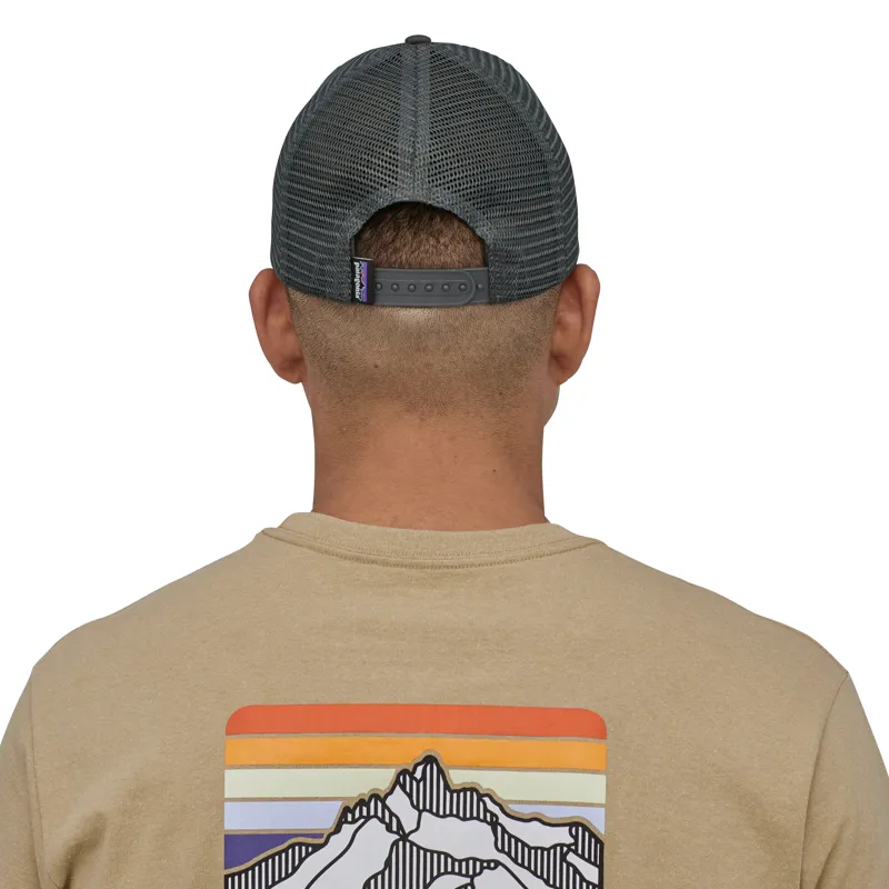 Patagonia LoPro P-6 Logo Trucker Cap in Forge Grey-2
