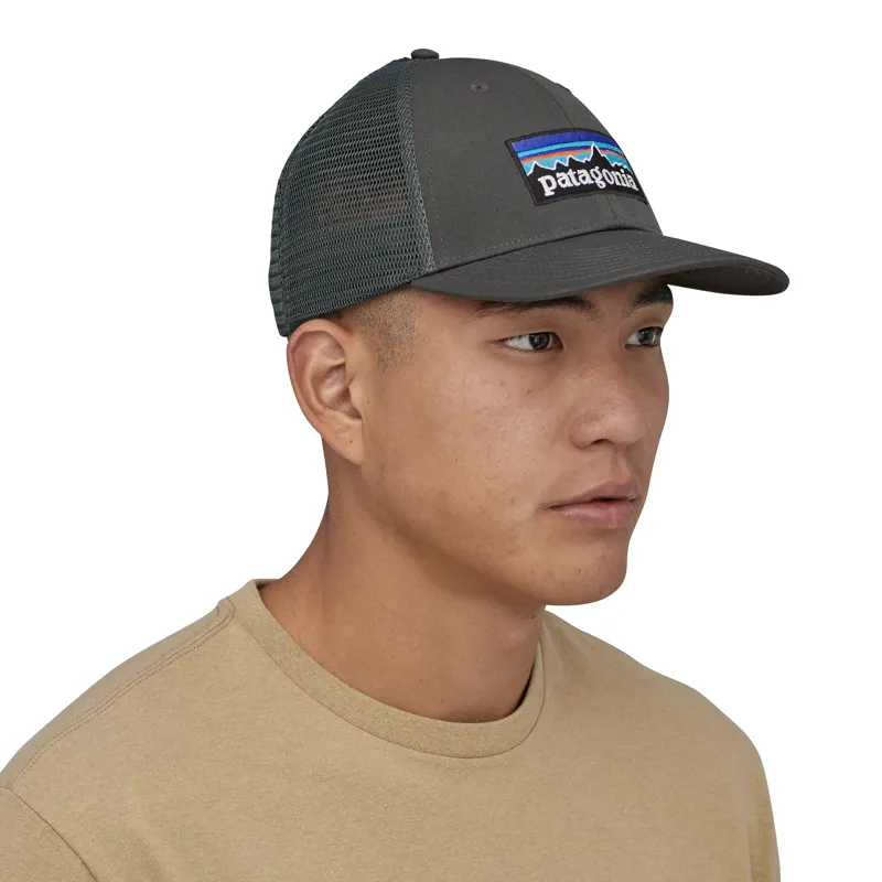 Patagonia LoPro P-6 Logo Trucker Cap in Forge Grey-3