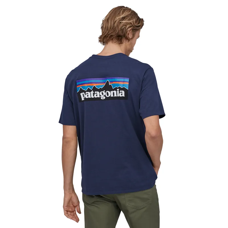 Patagonia P-6 Logo Responsibili-Tee in Classic Navy-5